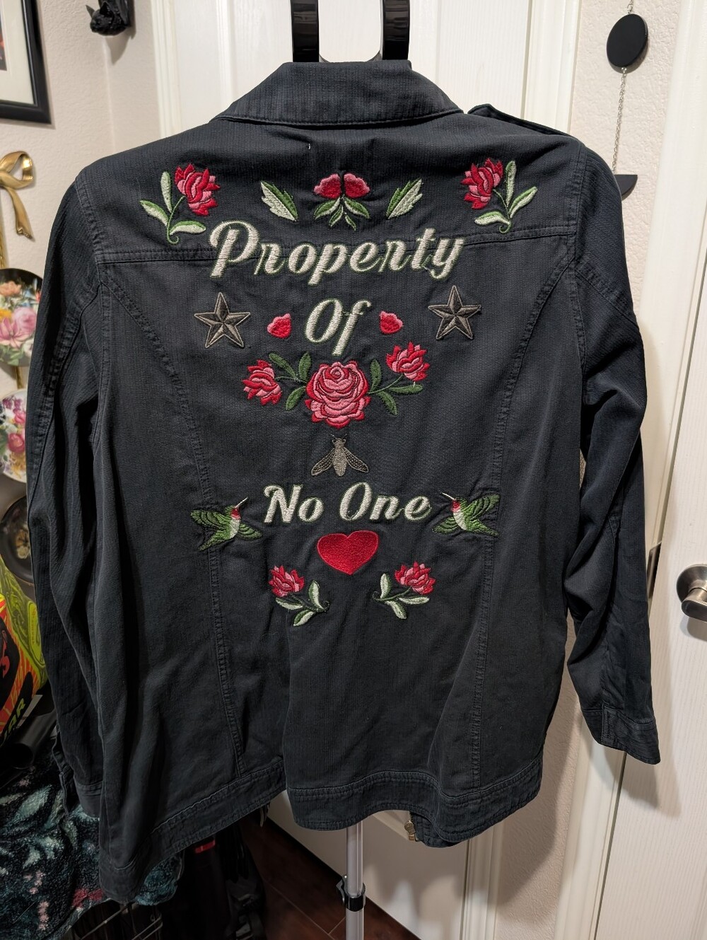 Torrid Embroidered 'Property Of No One' Black Utility Jacket